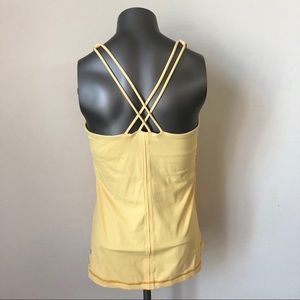 Lululemon Yellow Tank Top With Built In Bra